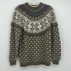 Vintage Fair Isle Chunky Knit Wool Blend Sweater